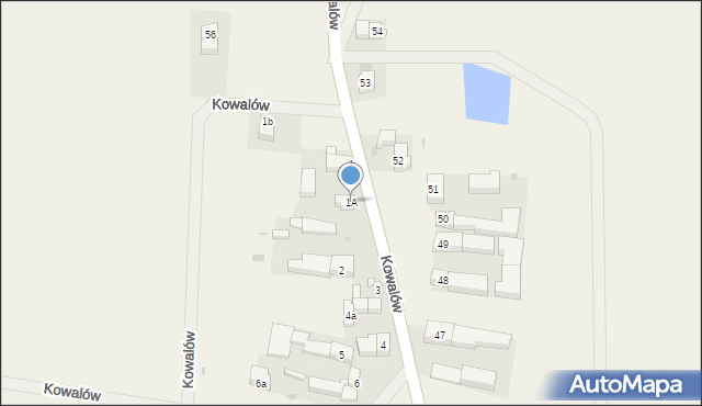 Kowalów, Kowalów, 1A, mapa Kowalów