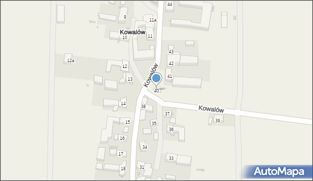 Kowalów, Kowalów, 40, mapa Kowalów