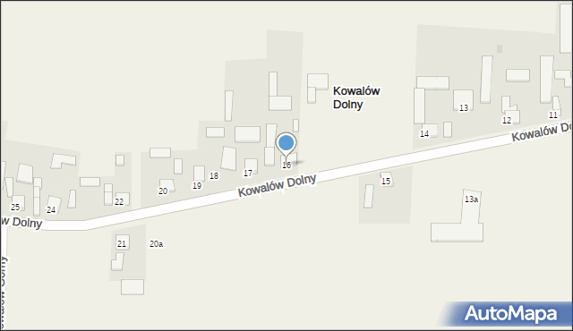 Kowalów Dolny, Kowalów Dolny, 16, mapa Kowalów Dolny