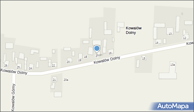 Kowalów Dolny, Kowalów Dolny, 17, mapa Kowalów Dolny