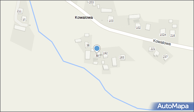 Kowalowa, Kowalowa, 39, mapa Kowalowa