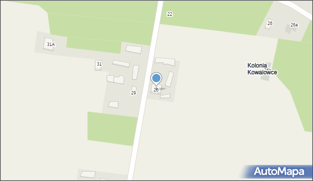 Kowalowce, Kowalowce, 26, mapa Kowalowce