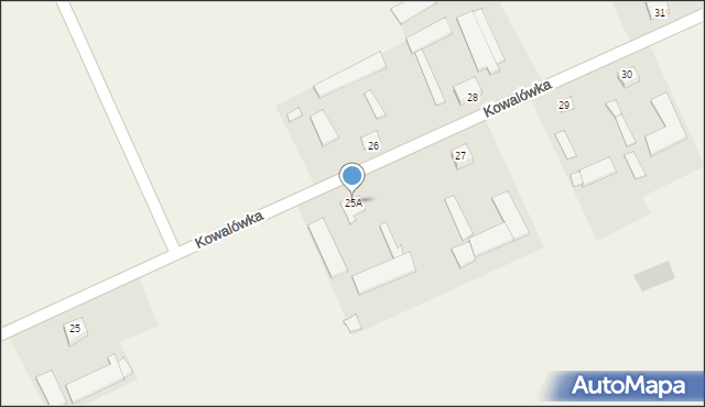 Kowalówka, Kowalówka, 25A, mapa Kowalówka