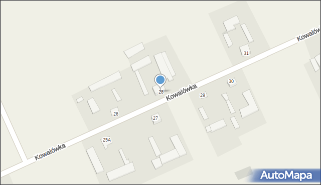 Kowalówka, Kowalówka, 28, mapa Kowalówka