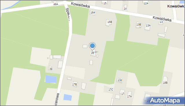 Kowalówka, Kowalówka, 16, mapa Kowalówka