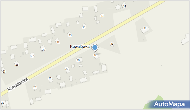 Kowalówka, Kowalówka, 32, mapa Kowalówka