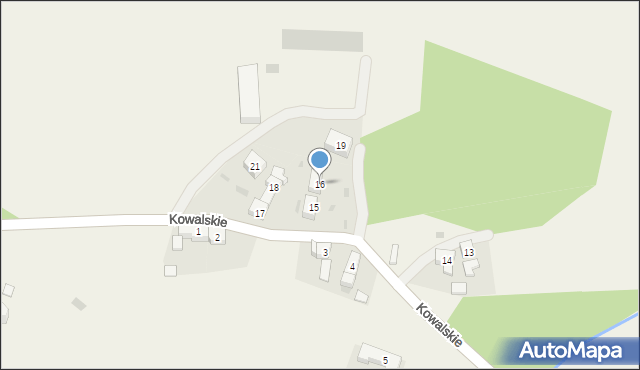 Kowalskie, Kowalskie, 16, mapa Kowalskie