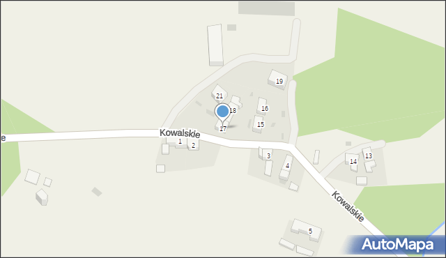 Kowalskie, Kowalskie, 17, mapa Kowalskie