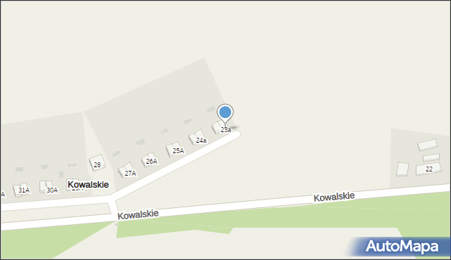 Kowalskie, Kowalskie, 23a, mapa Kowalskie