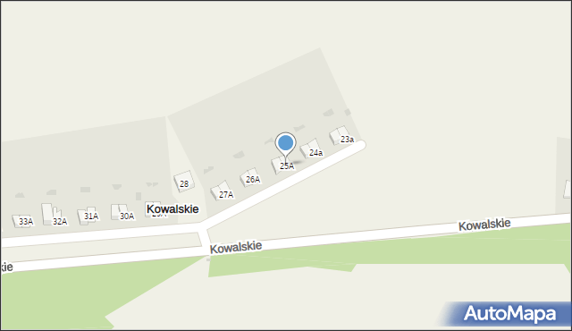 Kowalskie, Kowalskie, 25A, mapa Kowalskie