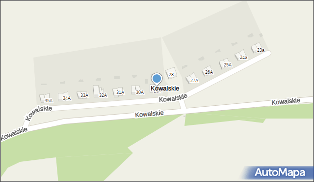 Kowalskie, Kowalskie, 29A, mapa Kowalskie