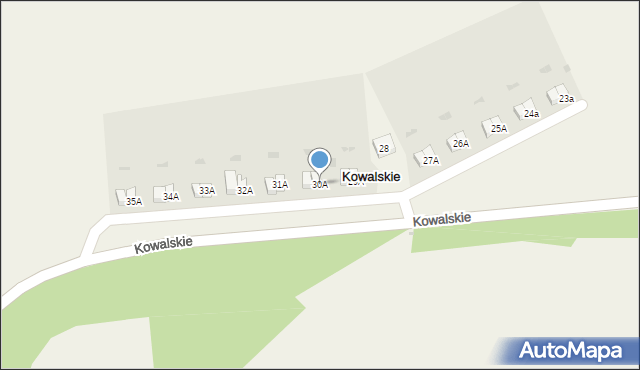 Kowalskie, Kowalskie, 30A, mapa Kowalskie