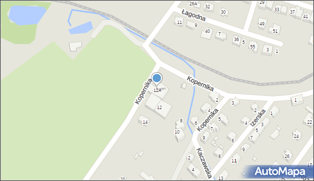 Kowary, Kopernika Mikołaja, 12A, mapa Kowary