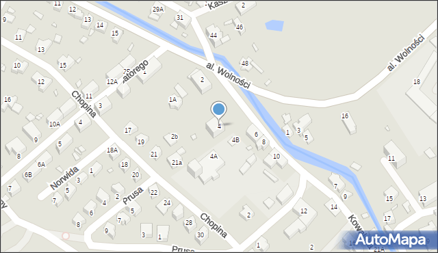 Kowary, Kowalska, 4, mapa Kowary