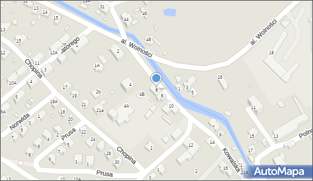 Kowary, Kowalska, 6, mapa Kowary