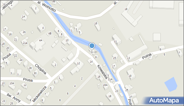 Kowary, Kowalska, 7, mapa Kowary