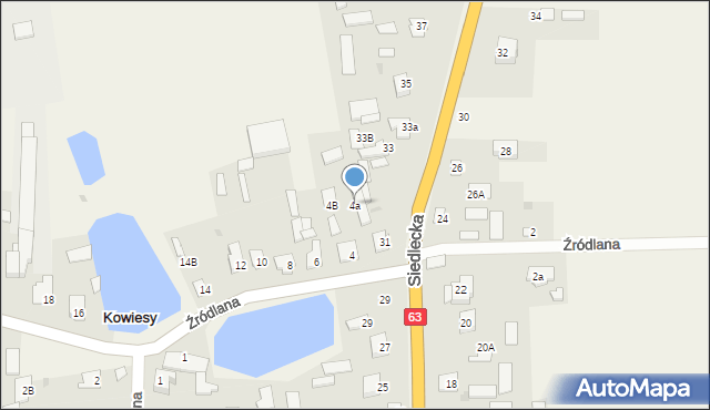 Kowiesy, Kowiesy, 4a, mapa Kowiesy