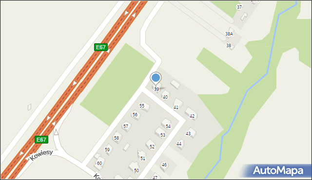 Kowiesy, Kowiesy, 39, mapa Kowiesy