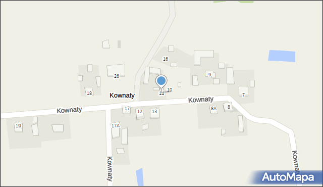 Kownaty, Kownaty, 14, mapa Kownaty