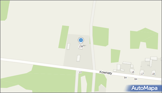 Kownaty, Kownaty, 13a, mapa Kownaty