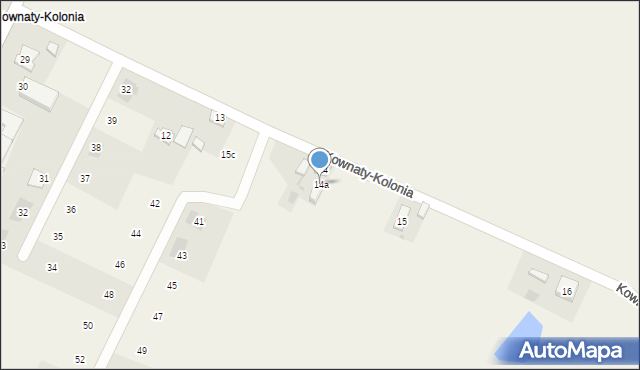 Kownaty, Kownaty-Kolonia, 14a, mapa Kownaty