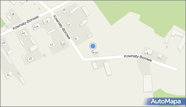 Kownaty-Borowe, Kownaty-Borowe, 7, mapa Kownaty-Borowe