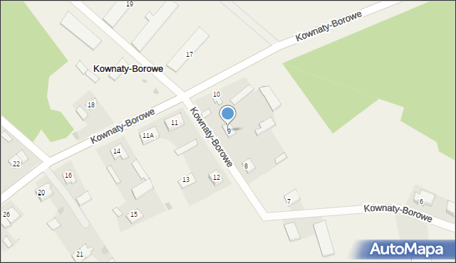 Kownaty-Borowe, Kownaty-Borowe, 9, mapa Kownaty-Borowe