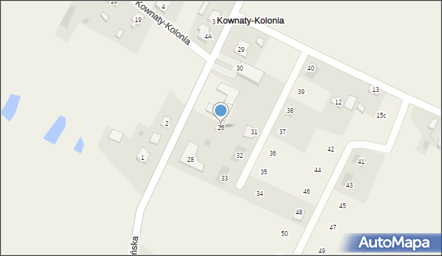 Kownaty-Kolonia, Kownaty-Kolonia, 26, mapa Kownaty-Kolonia