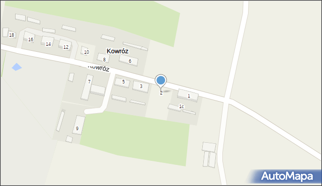 Kowróz, Kowróz, 2, mapa Kowróz