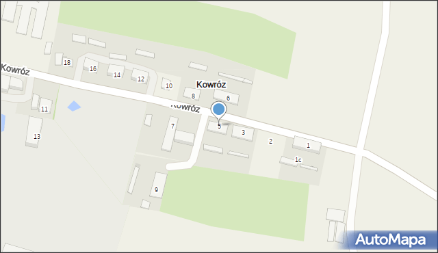 Kowróz, Kowróz, 5, mapa Kowróz