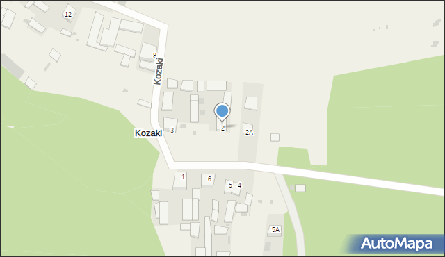 Kozaki, Kozaki, 2, mapa Kozaki