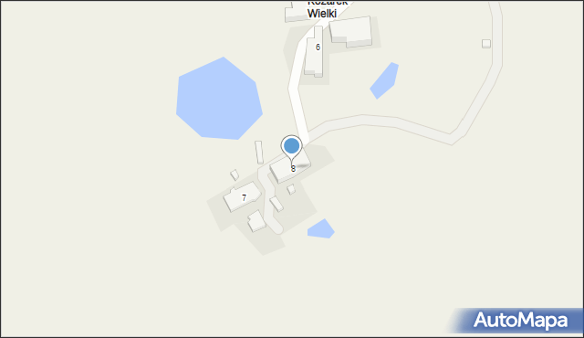 Kozarek Wielki, Kozarek Wielki, 8, mapa Kozarek Wielki