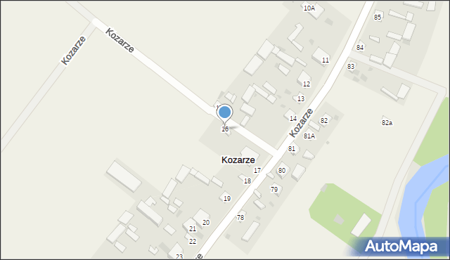 Kozarze, Kozarze, 16, mapa Kozarze