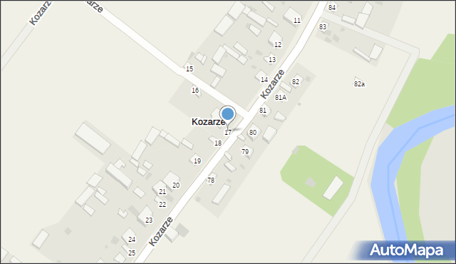 Kozarze, Kozarze, 17, mapa Kozarze