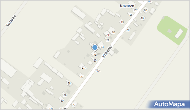 Kozarze, Kozarze, 24, mapa Kozarze