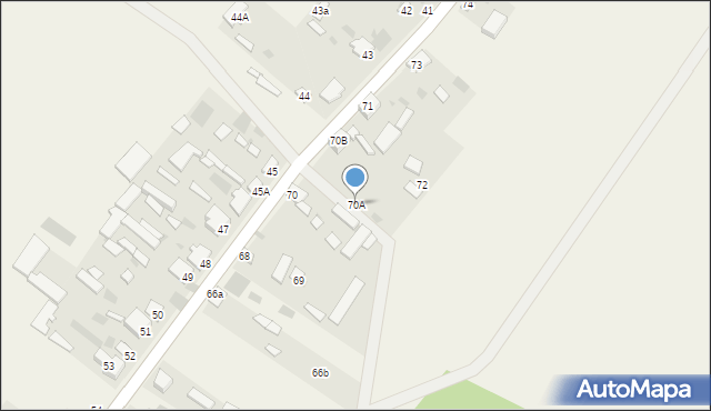 Kozarze, Kozarze, 70A, mapa Kozarze