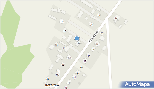 Kozarzew, Kozarzew, 19a, mapa Kozarzew