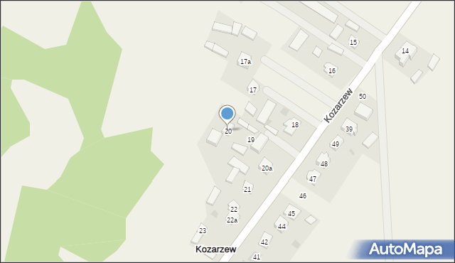 Kozarzew, Kozarzew, 20, mapa Kozarzew
