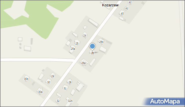 Kozarzew, Kozarzew, 26, mapa Kozarzew
