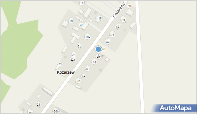Kozarzew, Kozarzew, 45, mapa Kozarzew
