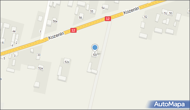 Kozenin, Kozenin, 52c, mapa Kozenin