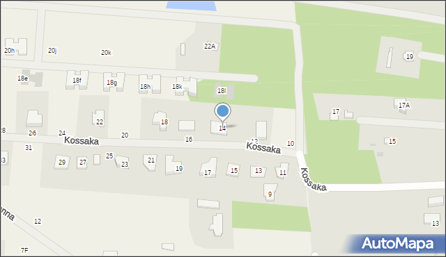 Kozery, Kossaka J., 14, mapa Kozery