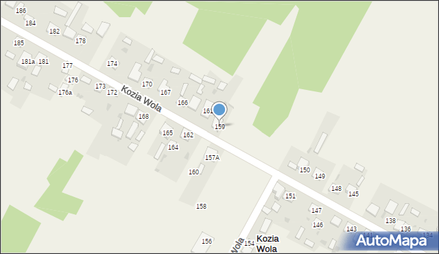 Kozia Wola, Kozia Wola, 159, mapa Kozia Wola