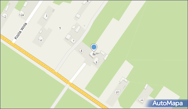 Kozia Wola, Kozia Wola, 8a, mapa Kozia Wola