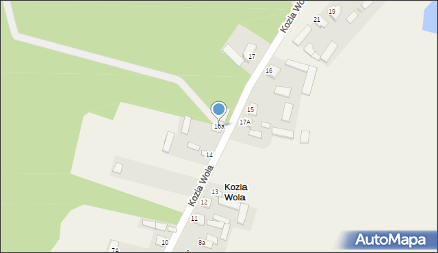 Kozia Wola, Kozia Wola, 16a, mapa Kozia Wola