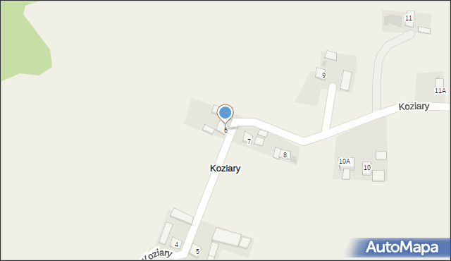 Koziary, Koziary, 6, mapa Koziary