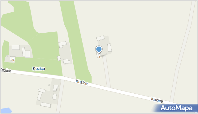 Kozice, Kozice, 3, mapa Kozice