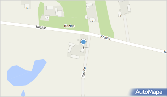 Kozice, Kozice, 9, mapa Kozice