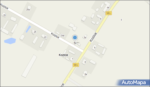 Kozice, Kozice, 5b, mapa Kozice