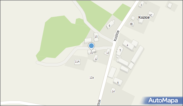 Kozice, Kozice, 11, mapa Kozice